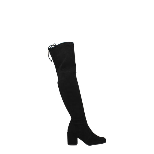 Stuart Weitzman Black Leather Over The Knee
