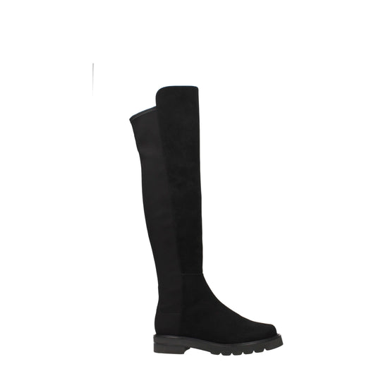 Stuart Weitzman Black Leather Over The Knee