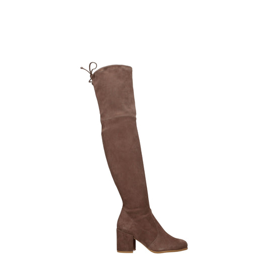 Stuart Weitzman Beige Leather Over The Knee