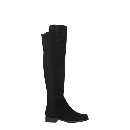 Stuart Weitzman Black Leather Over The Knee