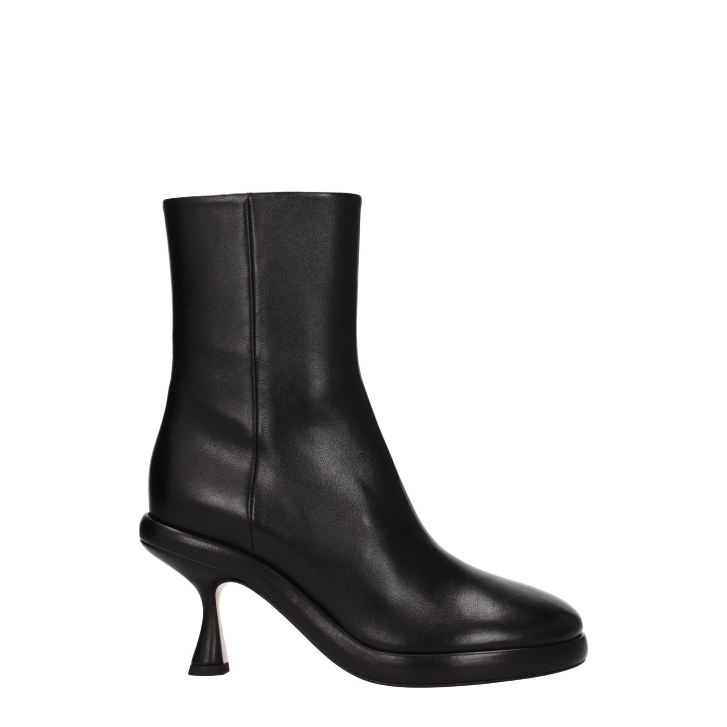 Wandler Black Leather Ankle