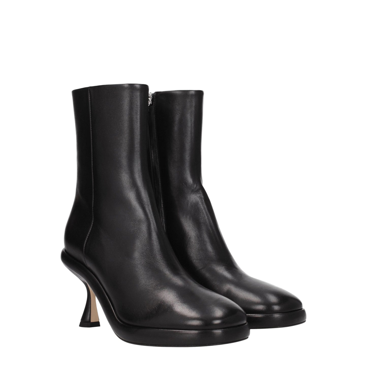 Wandler Black Leather Ankle
