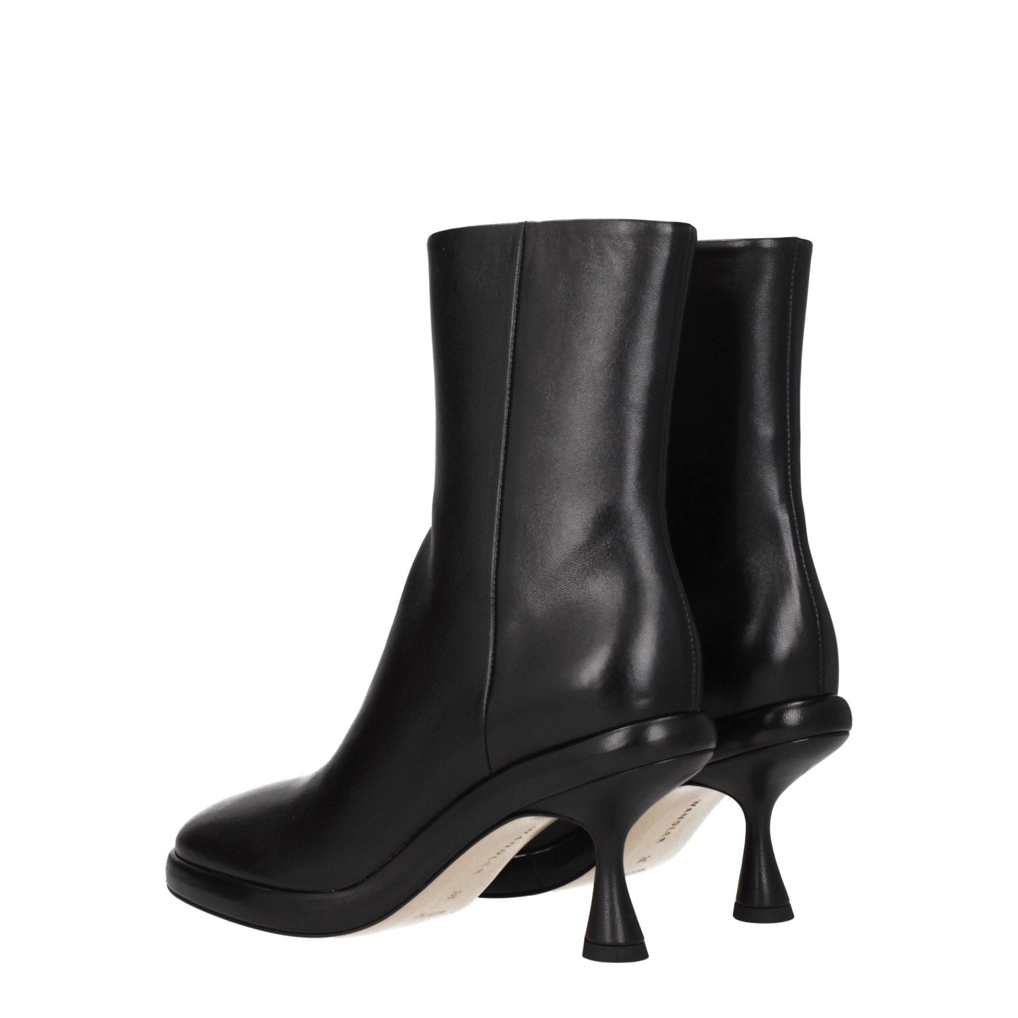 Wandler Black Leather Ankle