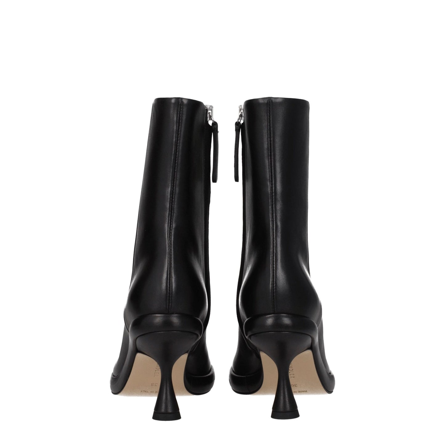Wandler Black Leather Ankle