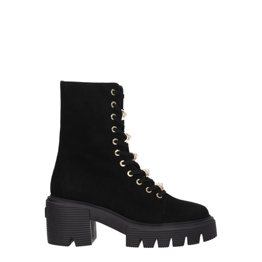 Stuart Weitzman Black Leather Ankle Boots