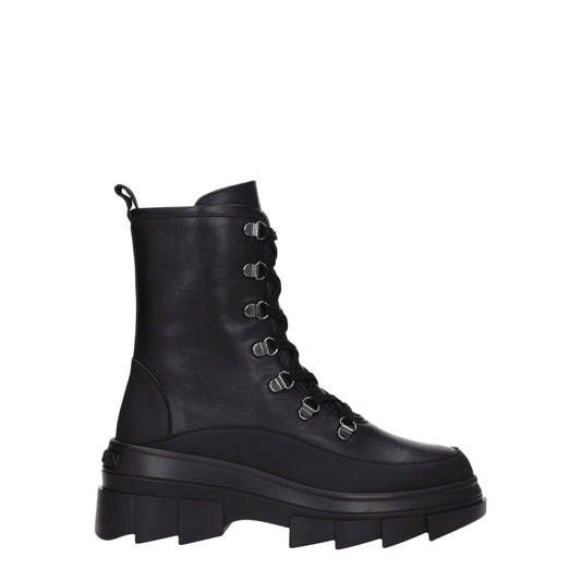 Stuart Weitzman Black Leather Ankle Boots