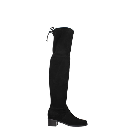 Stuart Weitzman Black Leather Over The Knee