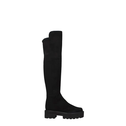 Stuart Weitzman Black Leather Over The Knee