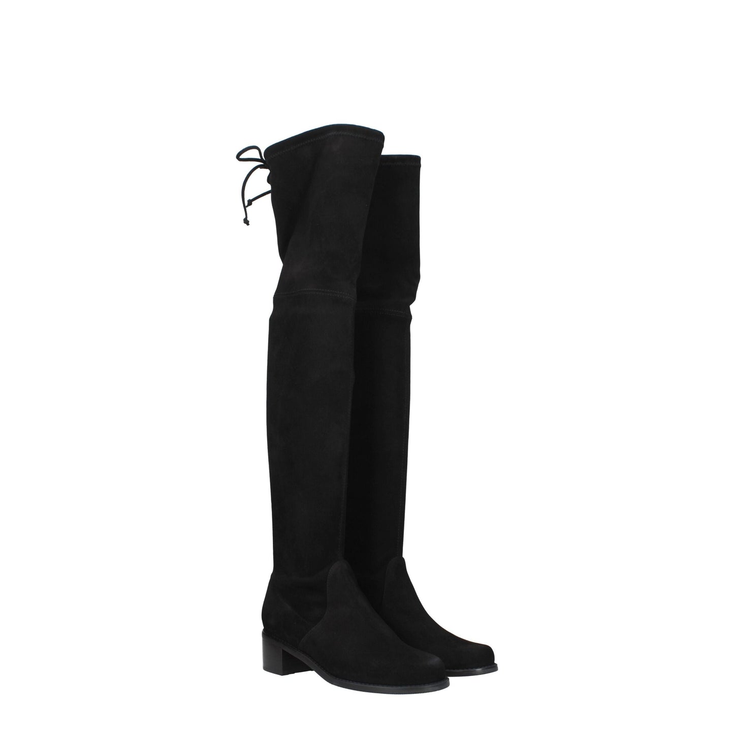 Stuart Weitzman Black Leather Over The Knee