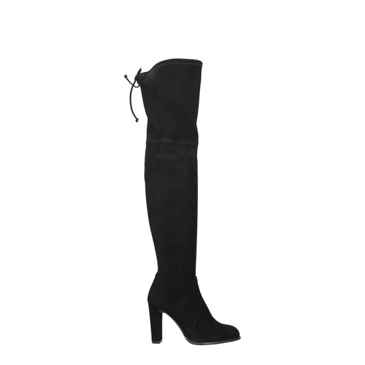 Stuart Weitzman Black Leather Over The Knee
