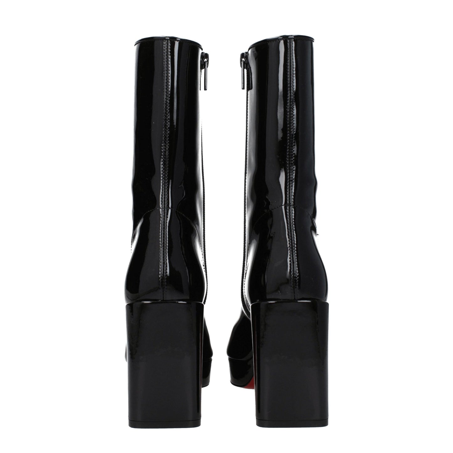 Christian Louboutin Black Leather Ankle Boots