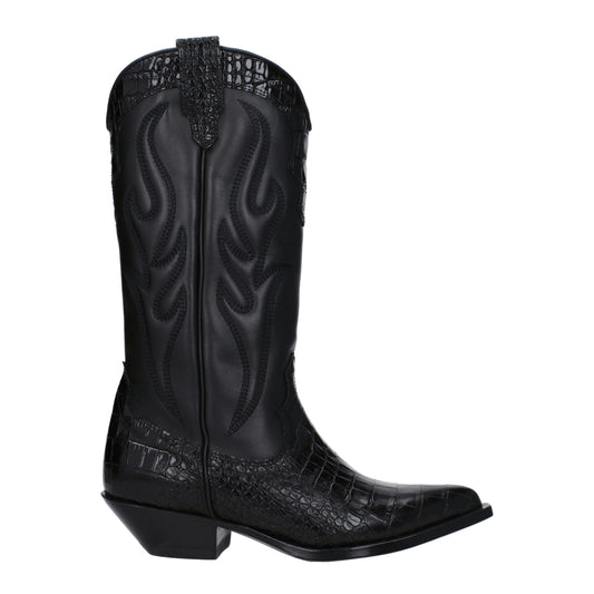 Sonora Black Leather Ankle Boots