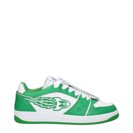 Enterprise Japan Green Leather Sneakers