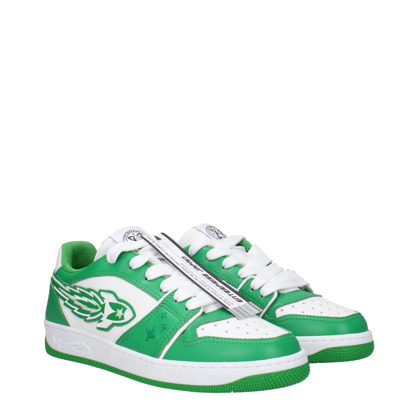 Enterprise Japan Green Leather Sneakers