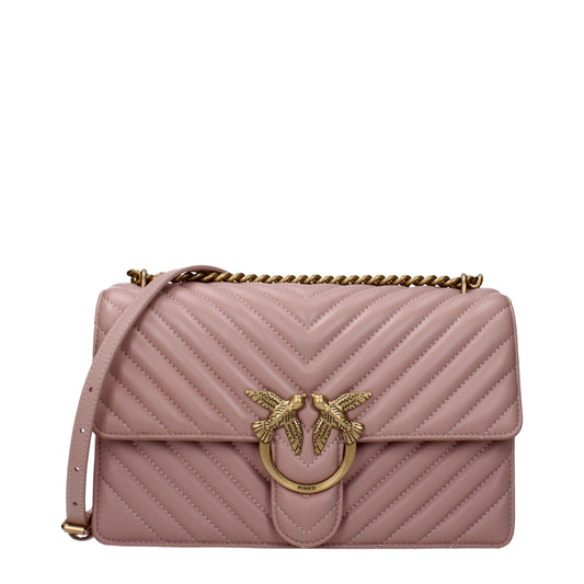 PINKO Pink Leather Crossbody Bags