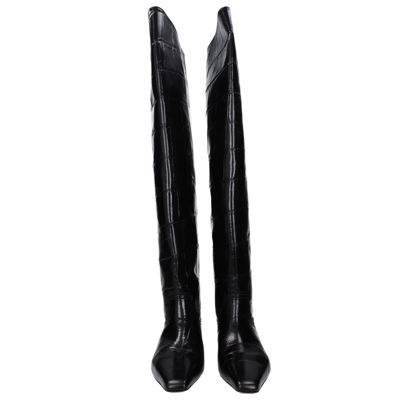 Paris Texas Black Leather Over The Knee