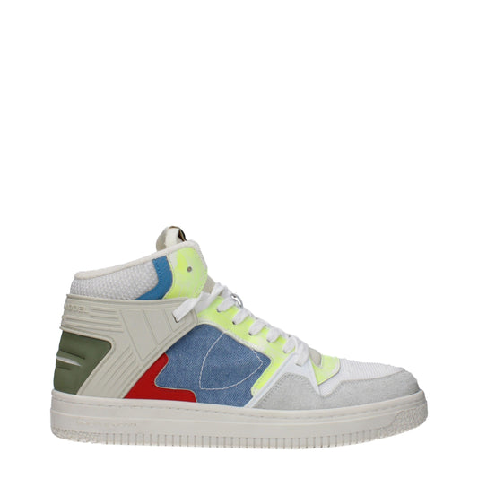 Philippe Model White Fabric Sneakers