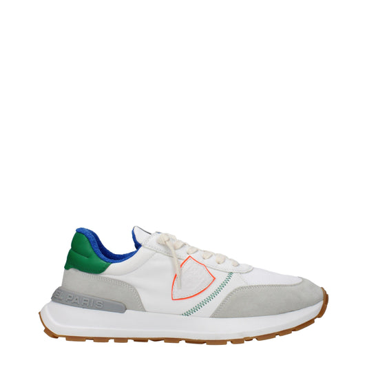 Philippe Model White Fabric Sneakers