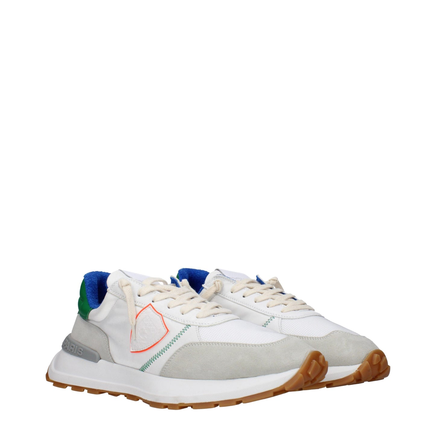 Philippe Model White Fabric Sneakers