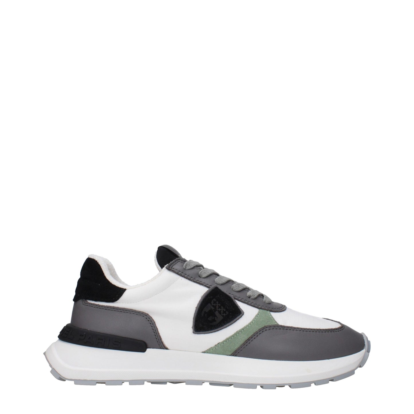 Philippe Model White Fabric Sneakers