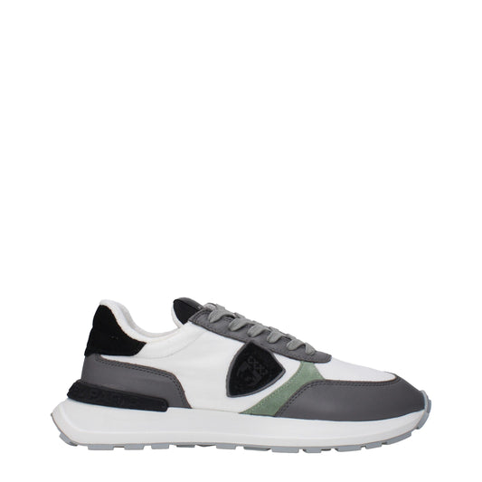 Philippe Model White Fabric Sneakers