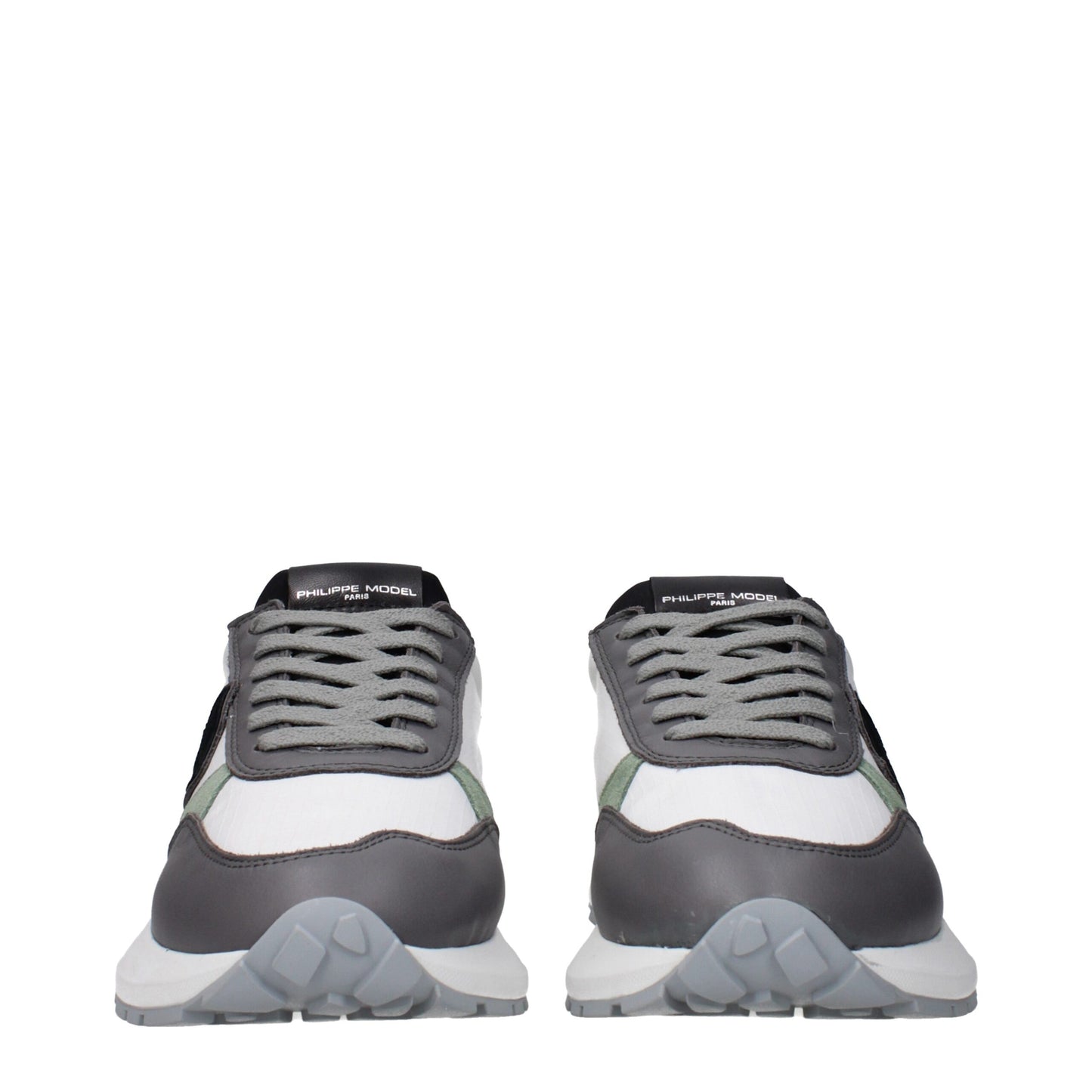 Philippe Model White Fabric Sneakers