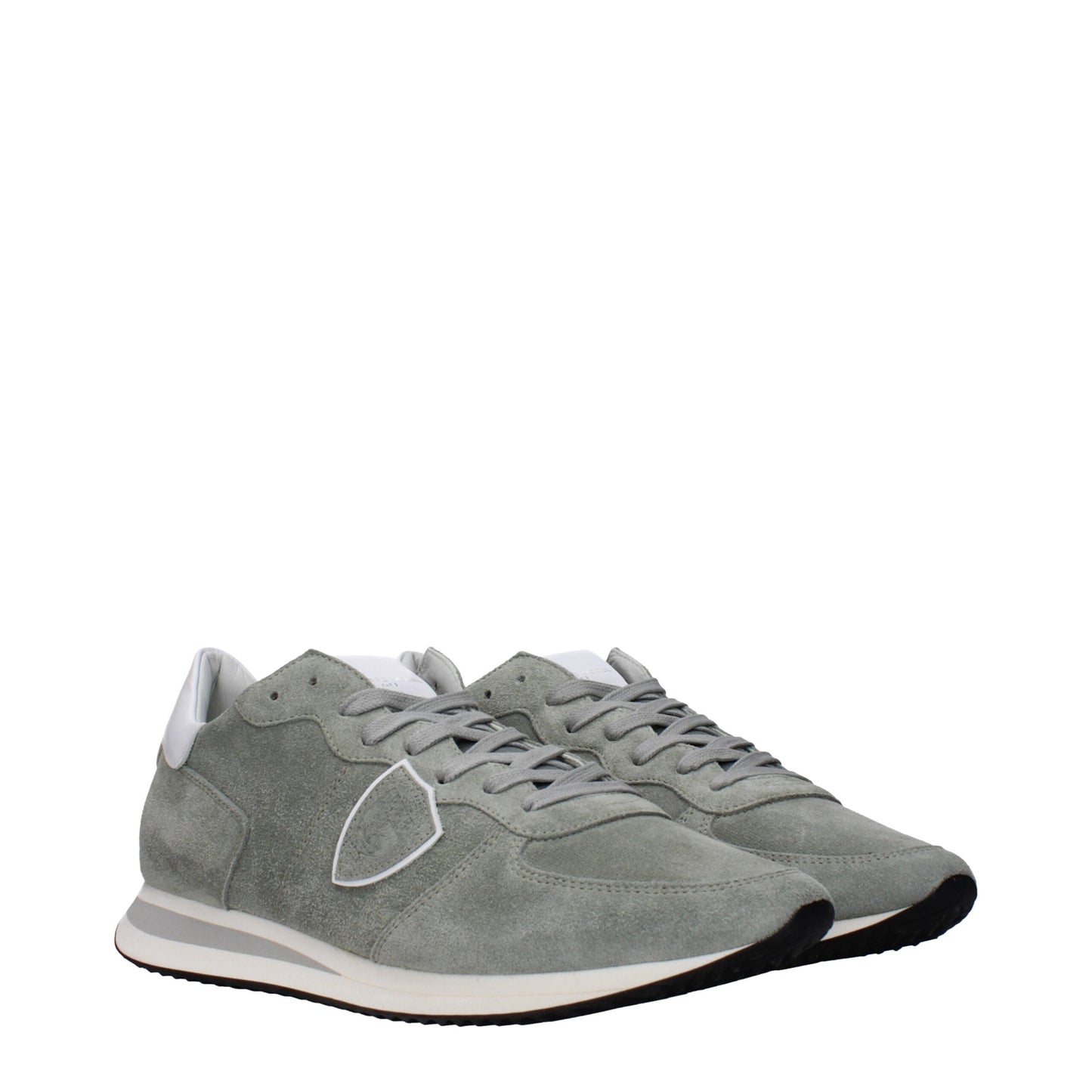 Philippe Model Green Leather Sneakers
