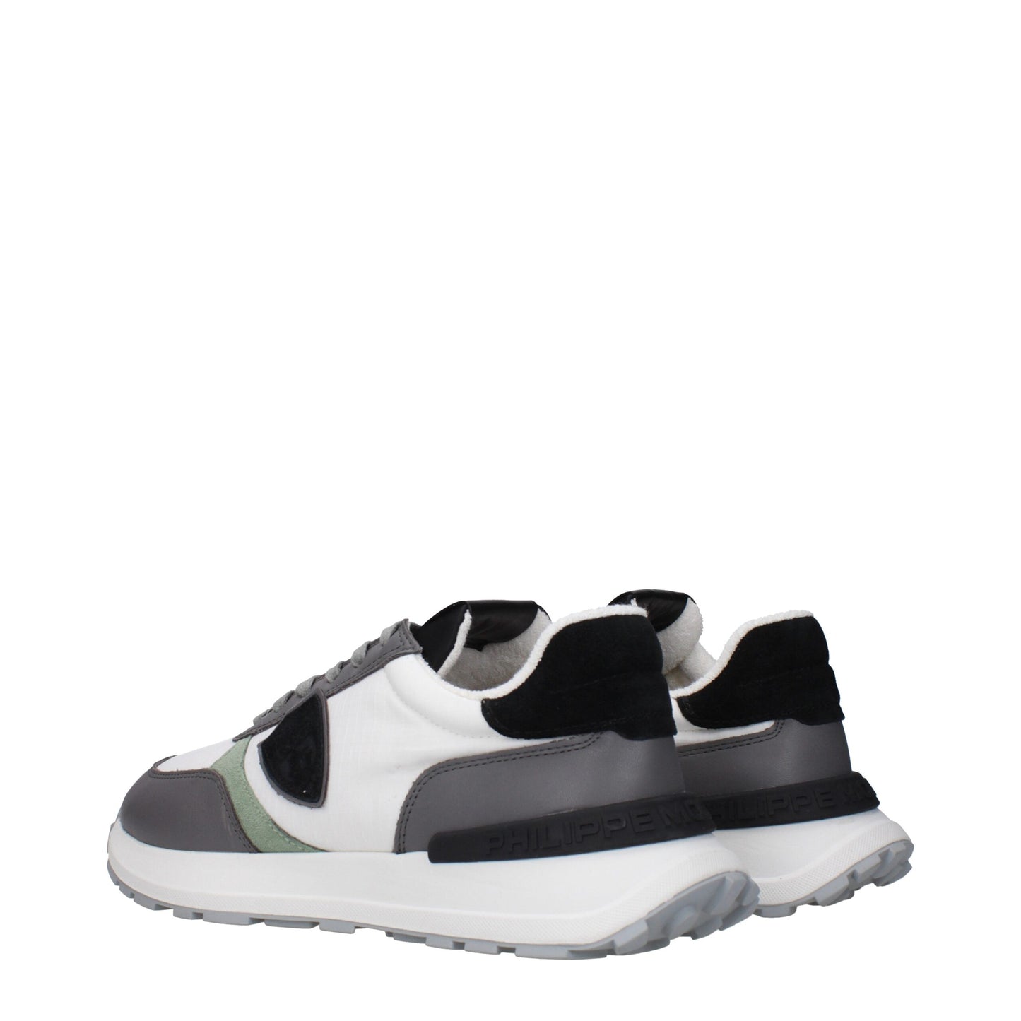 Philippe Model White Fabric Sneakers