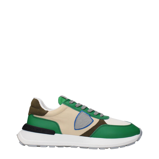 Philippe Model Green Fabric Low Tops