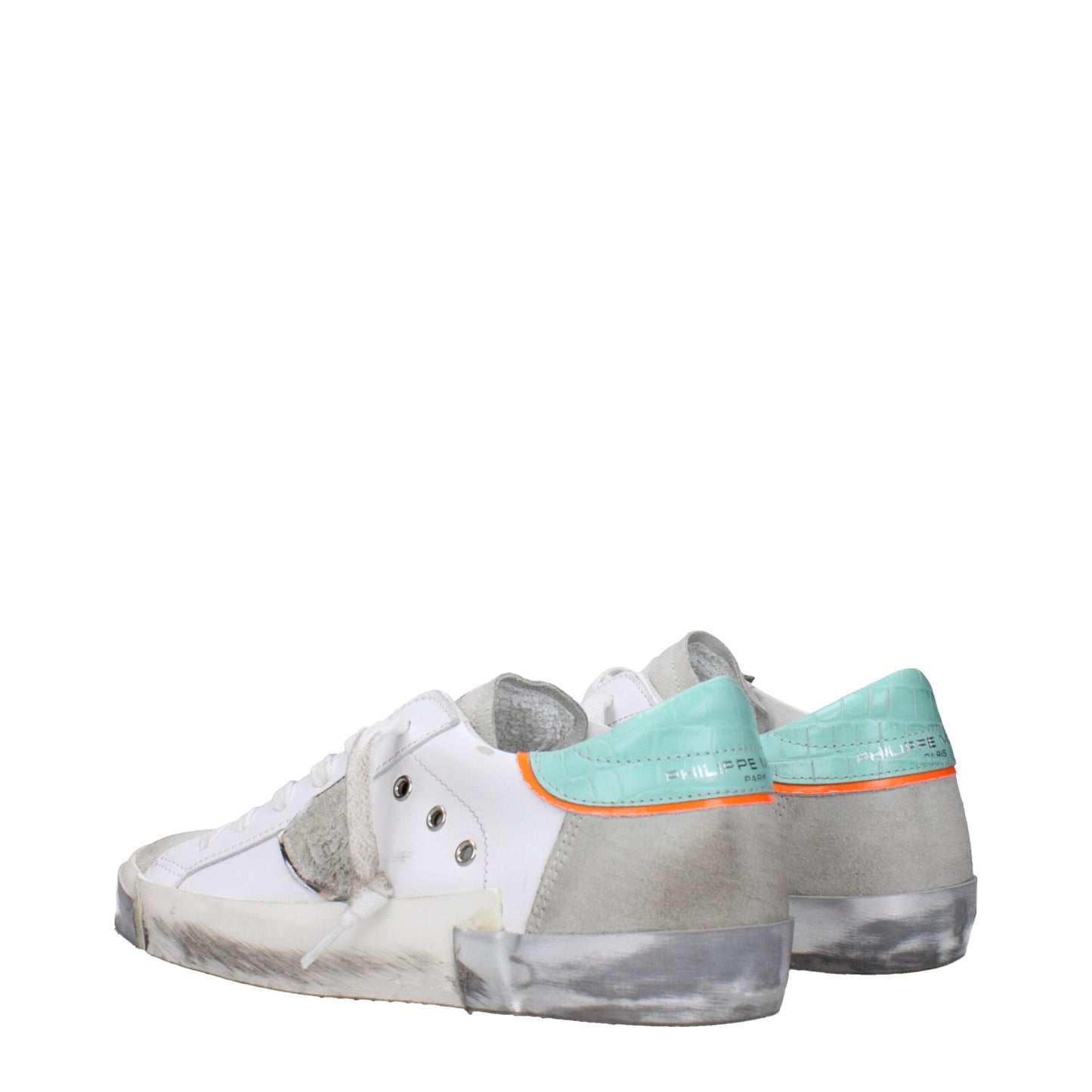 Philippe Model White Leather Low Tops