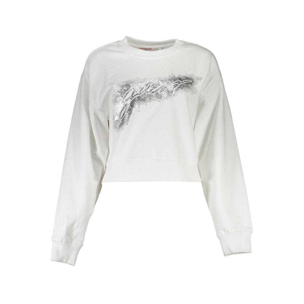 Guess Jeans White Cotton Sweater