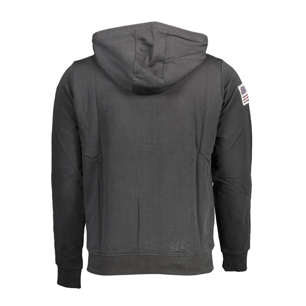 U.S. POLO ASSN. Črn bombažni pulover