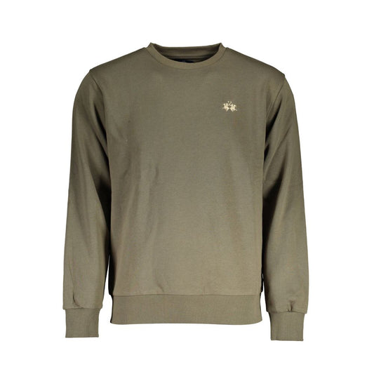 La Martina Green Cotton Sweater
