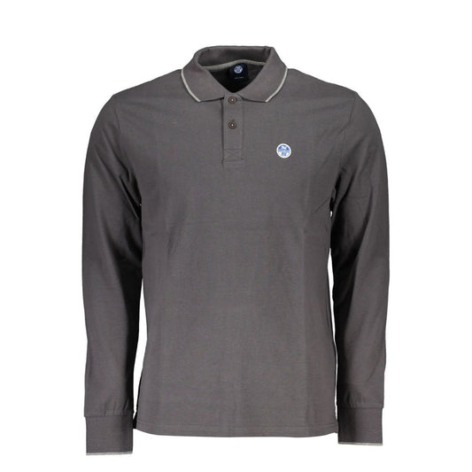 North Sails Gray Cotton Polo Shirt