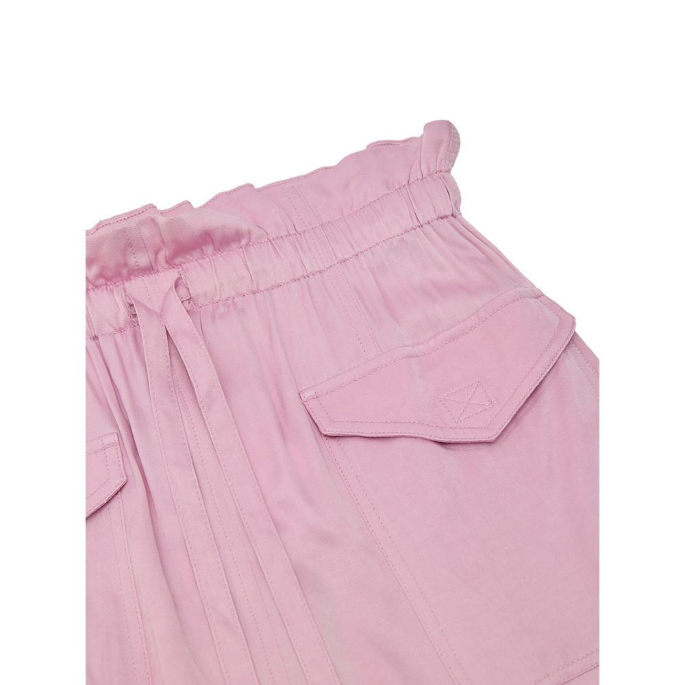 Ganni Pink Satin Cargo Pant
