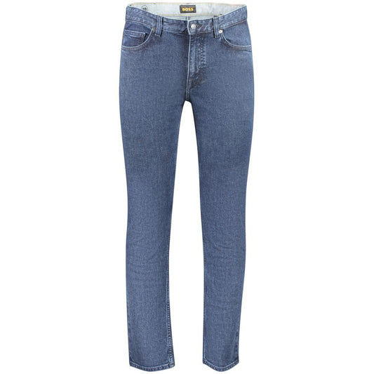 Hugo Boss Blue Cotton Men's Slim Fit Jean