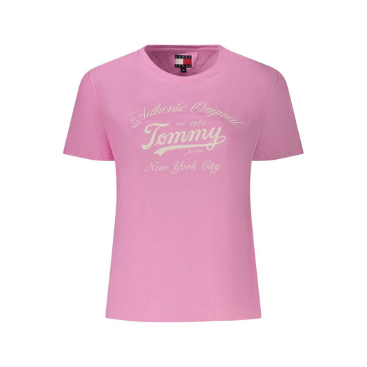 Tommy Hilfiger Pink Cotton Women T-Shirt