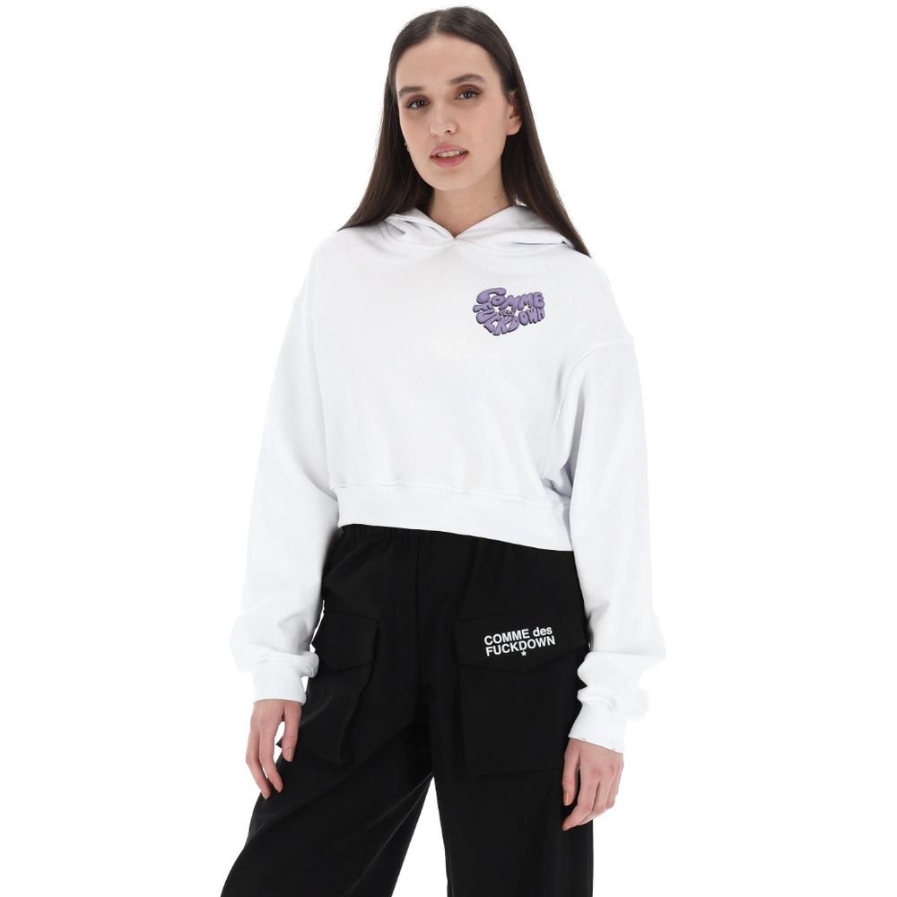 Comme Des Fuckdown White Cotton Sweater