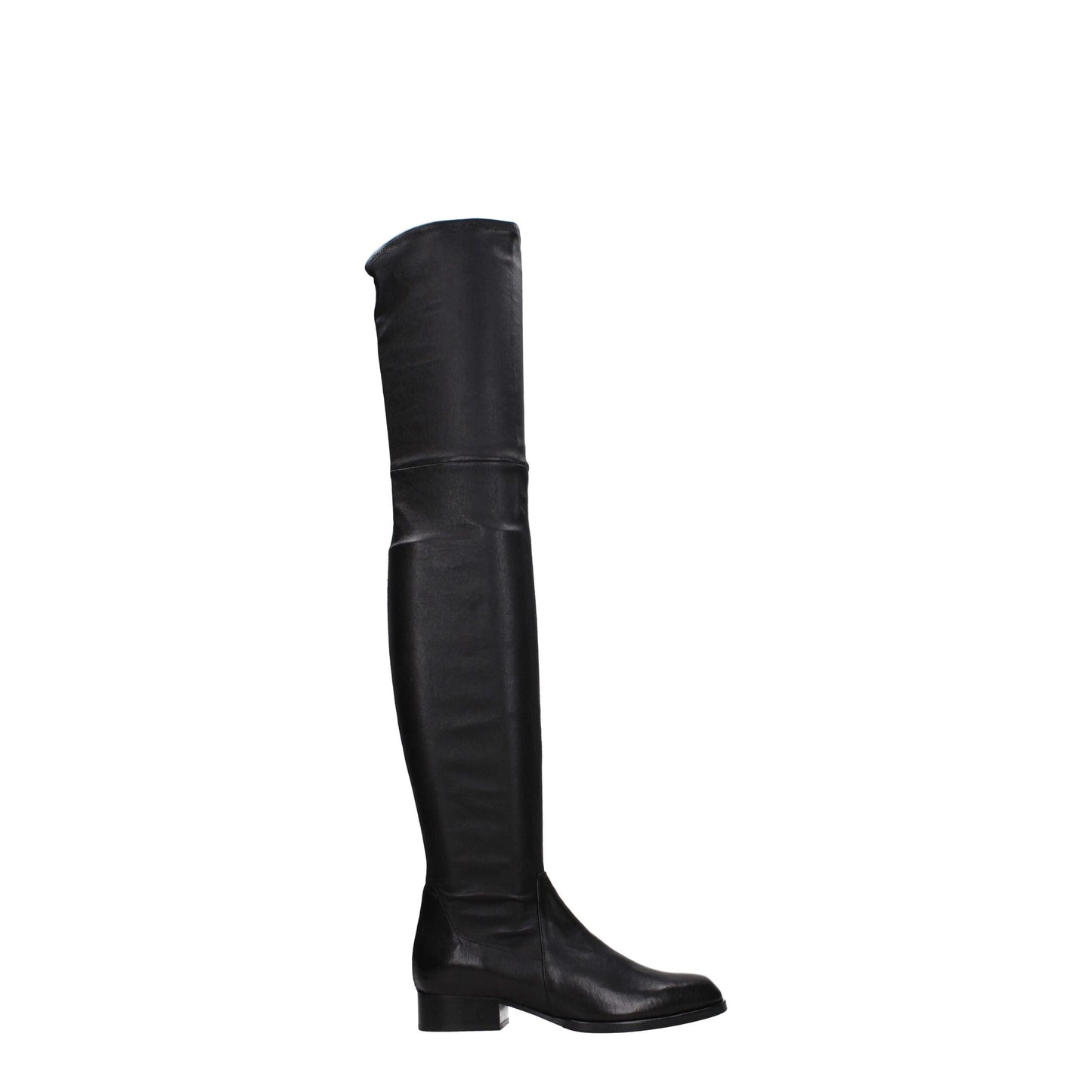 Parallèle Black Leather Over The Knee