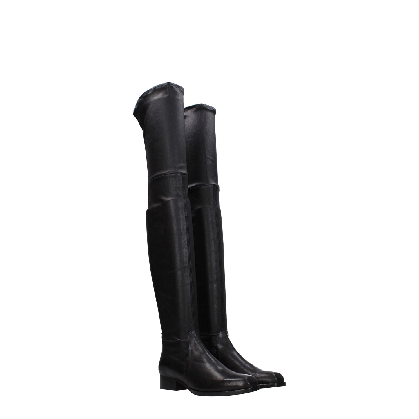 Parallèle Black Leather Over The Knee