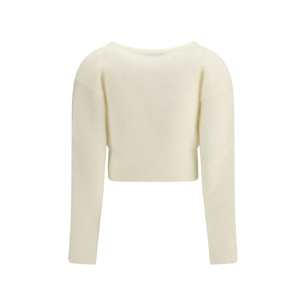 Alessandra Rich Mohair Cardigan with embroidery