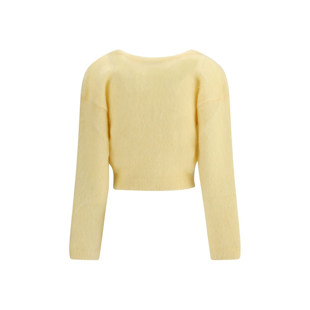 Alessandra Rich Mohair Cardigan with embroidery