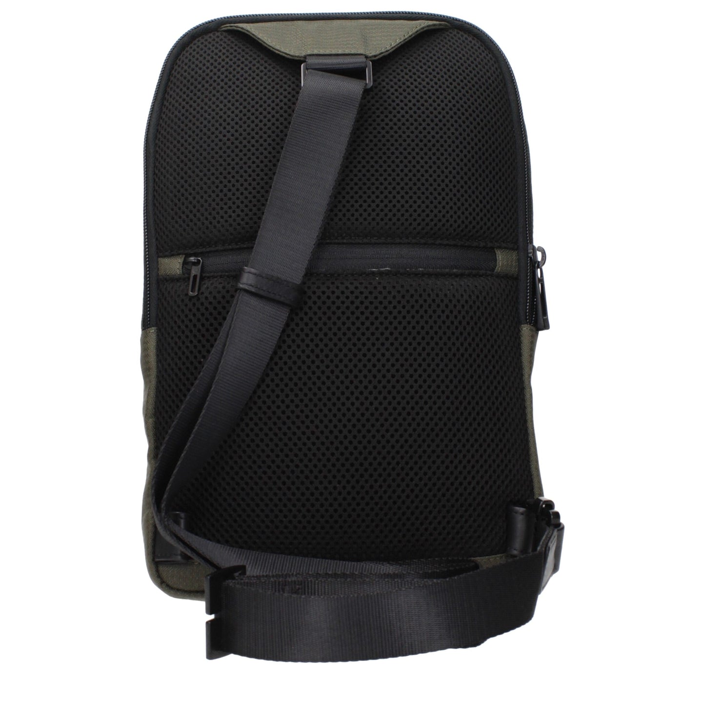 Piquadro Green Fabric Crossbody Bag