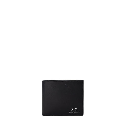 Armani Exchange Črna usnjena denarnica