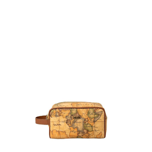 Alviero Martini Prima Classe Beige Cotton Clutch Bag