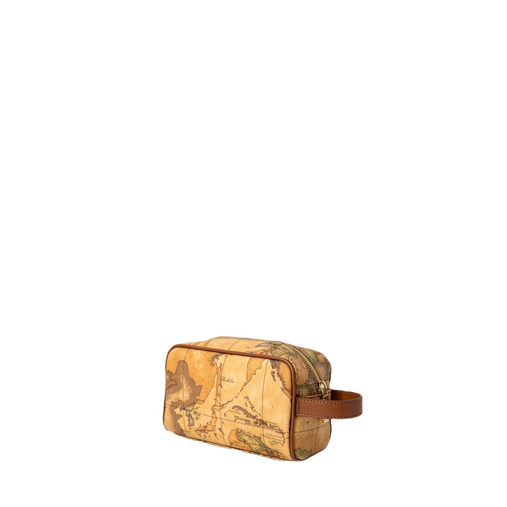 Alviero Martini Prima Classe Beige Cotton Clutch Bag