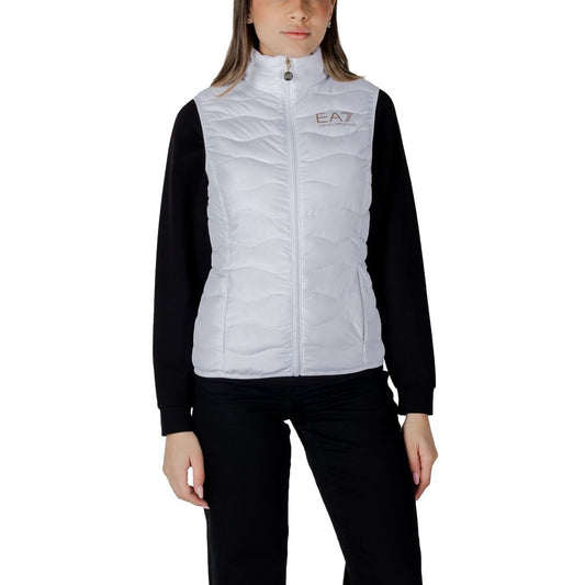 EA7 Emporio Armani White Polyester Sleveless Jacket