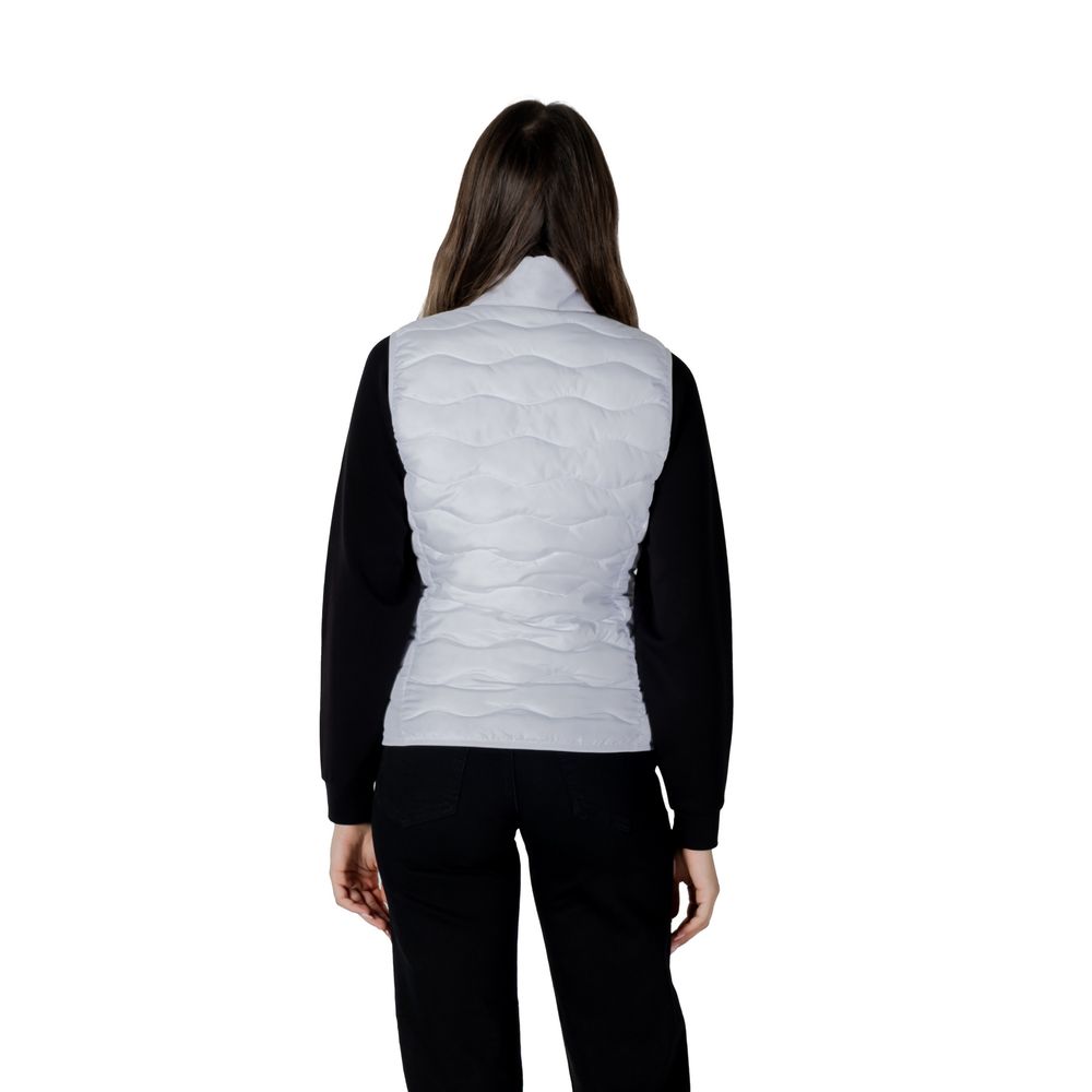 EA7 Emporio Armani White Polyester Sleveless Jacket