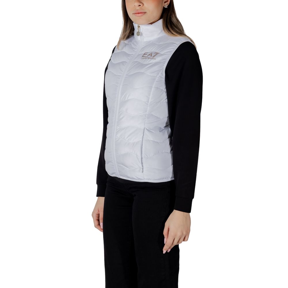 EA7 Emporio Armani White Polyester Sleveless Jacket