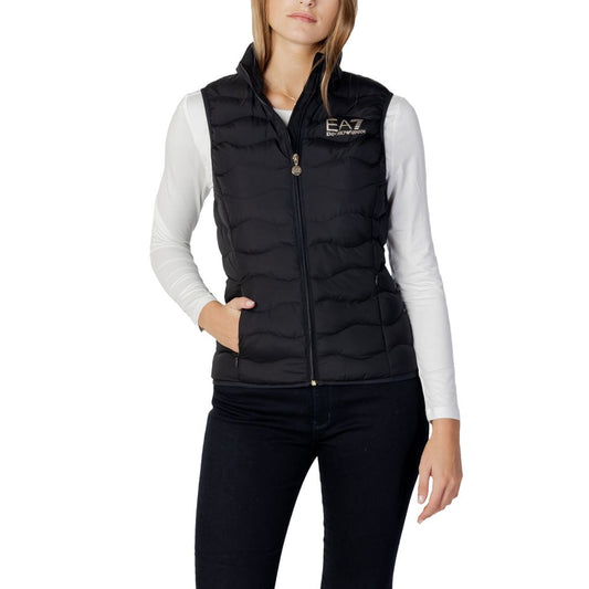 EA7 Emporio Armani Black Polyester Sleveless Jacket